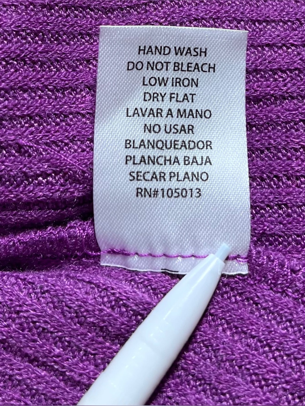 Dear Scarlett Womens Wide Leg Ribbed Pull On Pants Size Large Purple - Picture 11 of 12